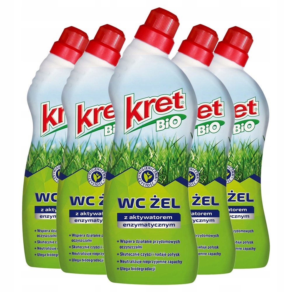 

Zestaw Kret Bio Żel Wc Eko z aktywatorem 5x 750g