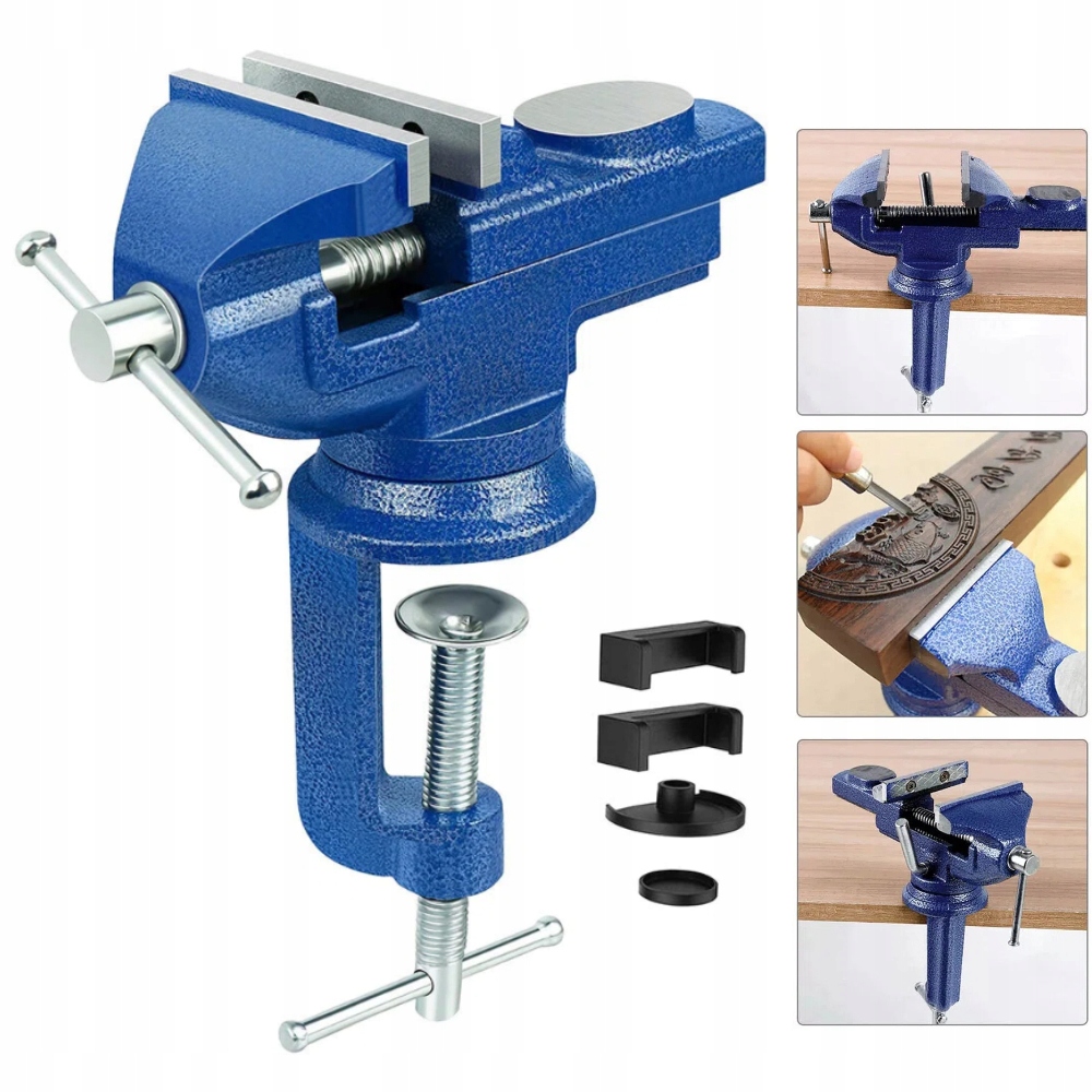 Modelářský otočný stolní svěrák 80 mm, sada