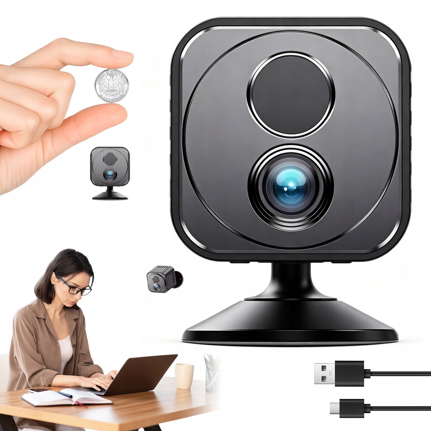 Mini Wifi Kamera Dlouhá Výdrž Baterie 30 Dní Vzdálený Náhled Bezpečnost