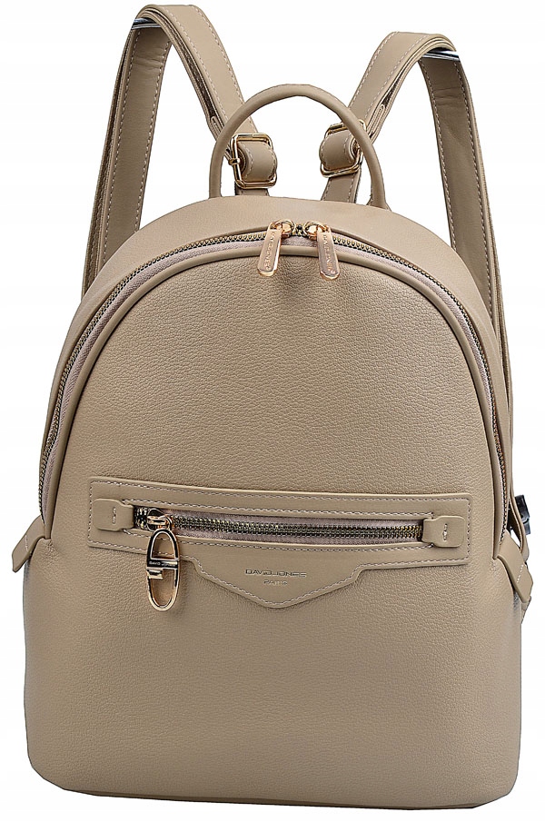 David Jones Plecak Damski Casual Miejski kieszonki A5 beż