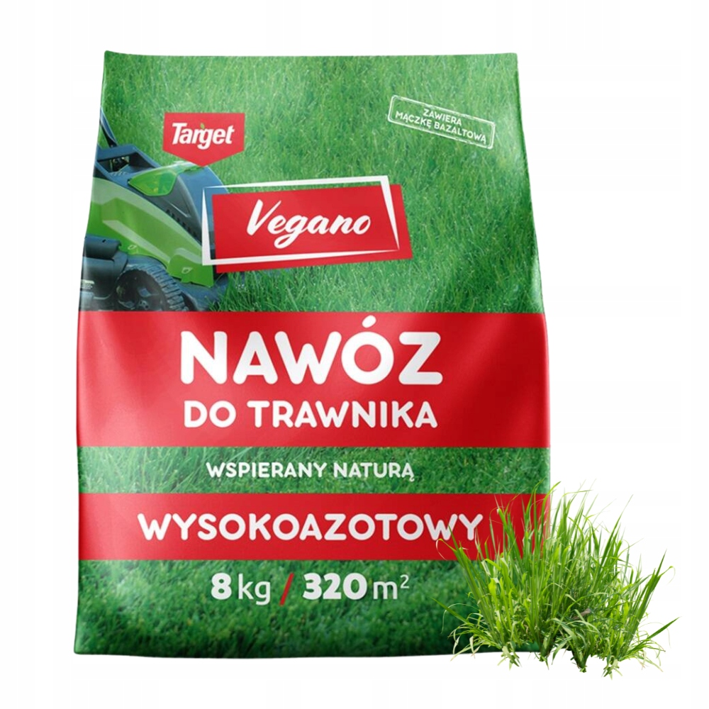 Nawóz do trawy azot Vegano 8 kg wysokoazotowy wiosenny