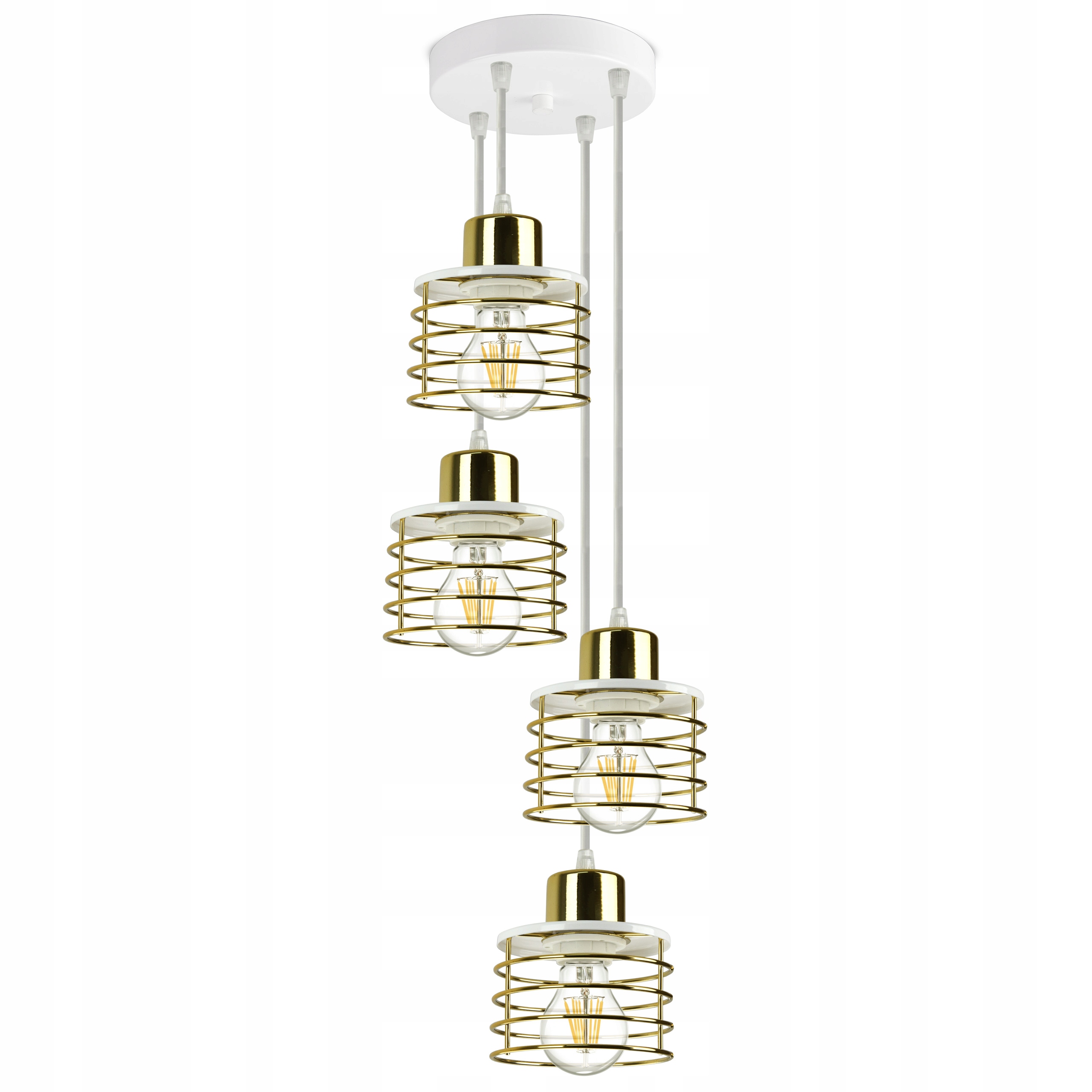 Závěsná lampa Lustr Glamour Zlatý Chrom Měď