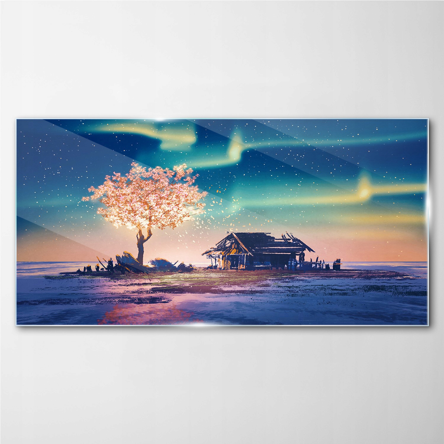 

Obraz na ścianę szklany Drzewo niebo noc 100x50 cm