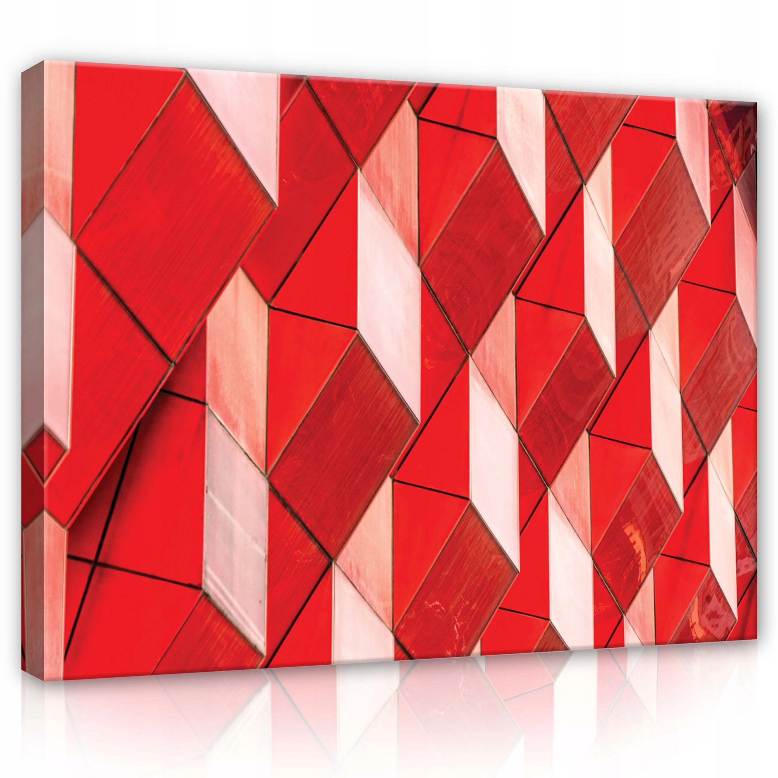 Obraz 100x75 Abstrakce geometrie červená bílá diagonály moderní