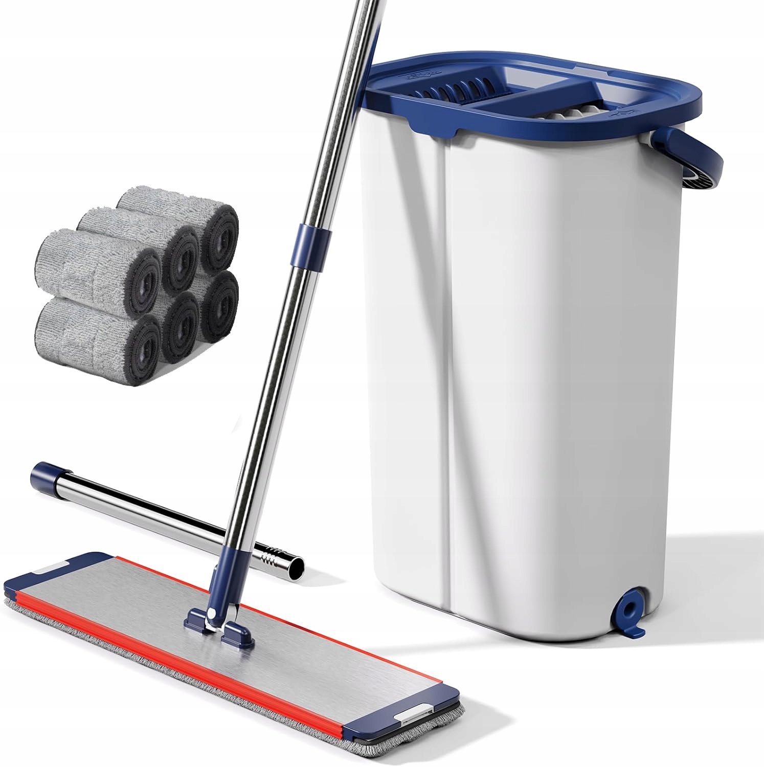 Rotační Plochý Mop Se Ždímačem Pro Čištění Vložky Z Mikrovlákna