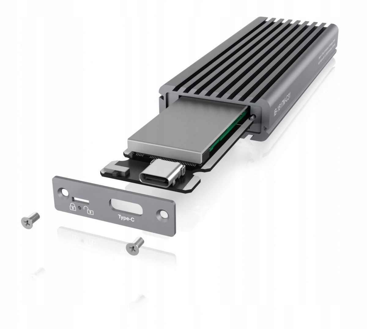 ICYBOX Obudowa IB-1817M-C31 M.2 NVMe SSD Interfejs dysku M.2