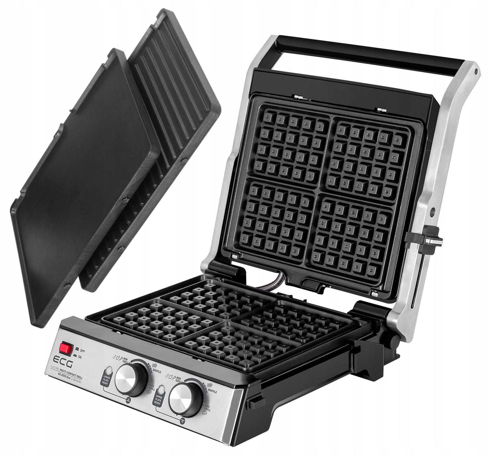 

Elektryczny grill opiekacz składany Ecg 3w1 panini