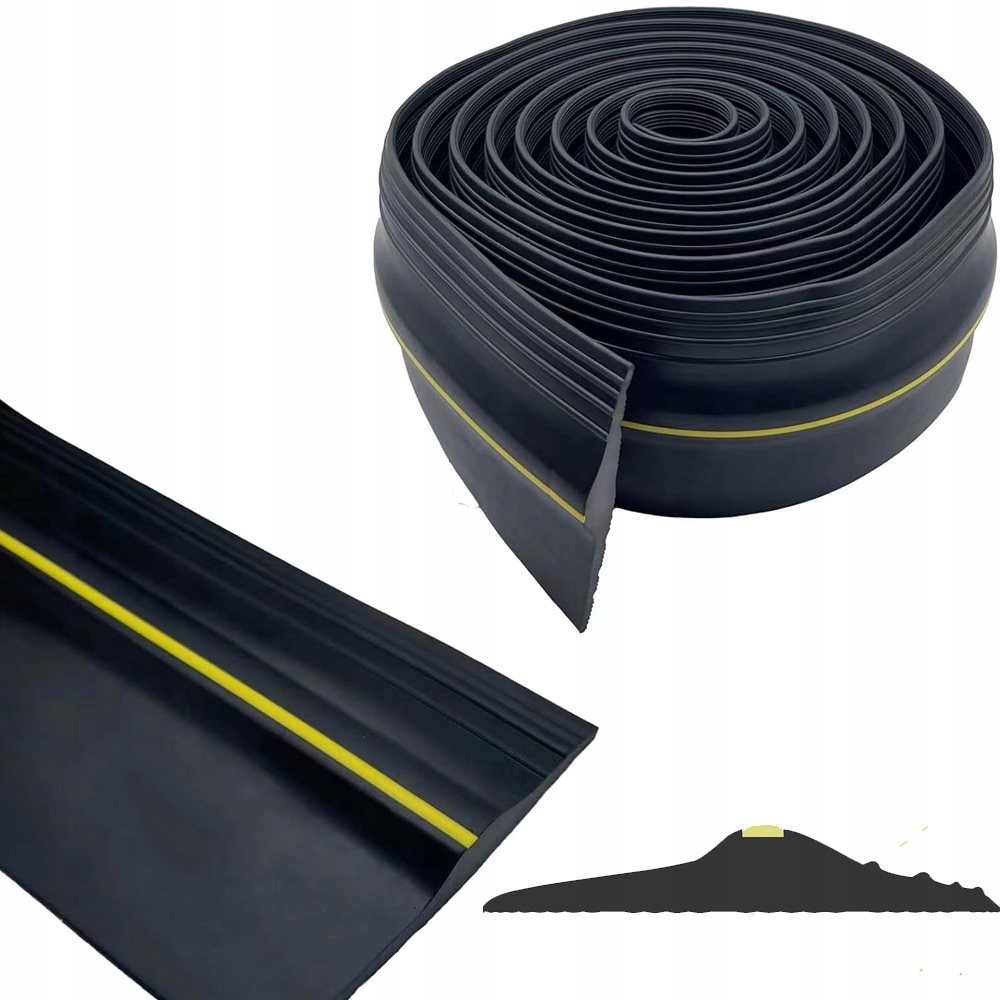 Garážové těsnění, gumový práh pro garážovou bránu do garáže, 12x90 mm 6 m