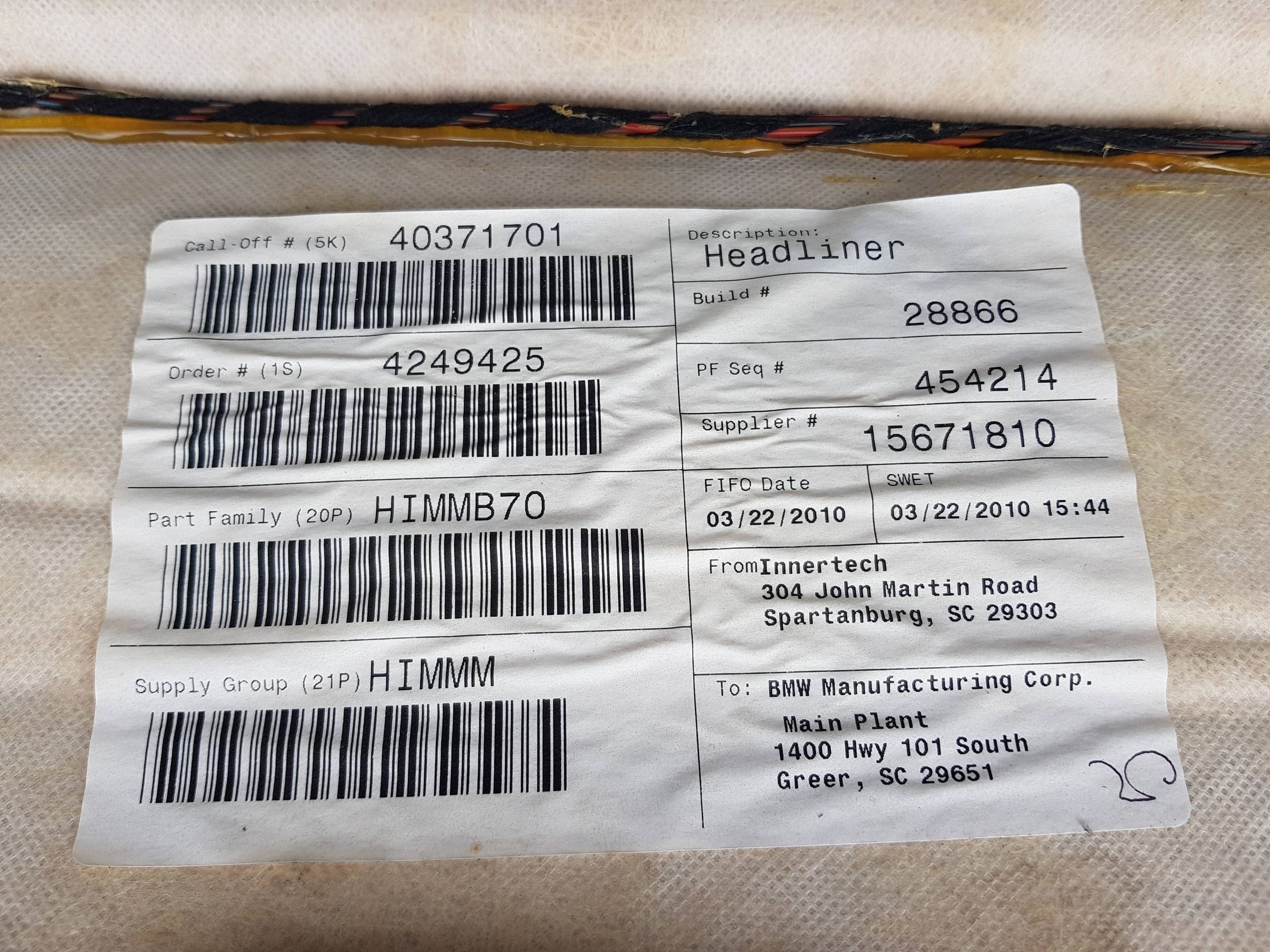 BMW X5 E70 m-packet nero CIELO INTERNO SUFIT KOMPLET MPAKIET