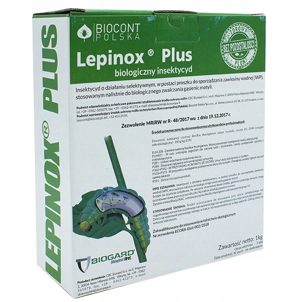 

Lepinox Plus 1KG Zwalcza Ćmę Bukszpanową