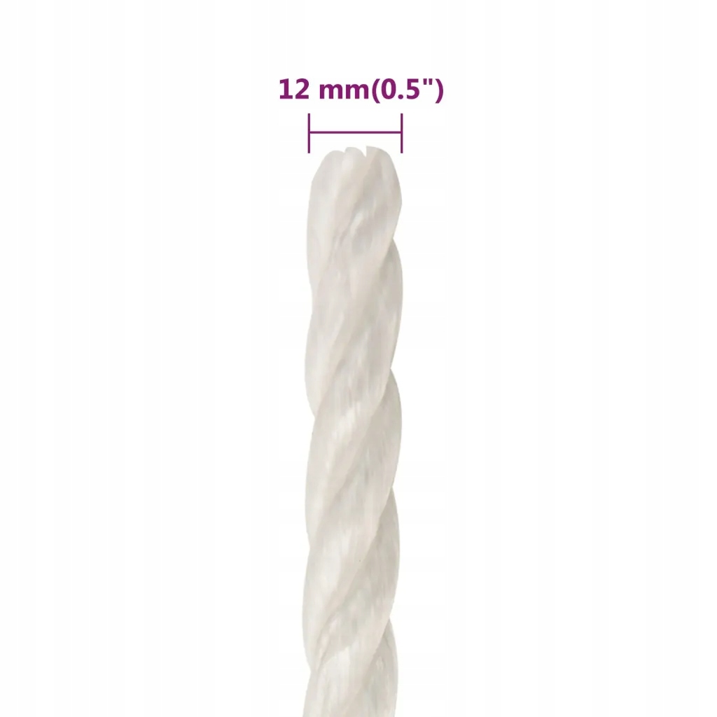Linka robocza, biała, 12 mm, 500 m, polipropylen Kod producenta 8720287132646