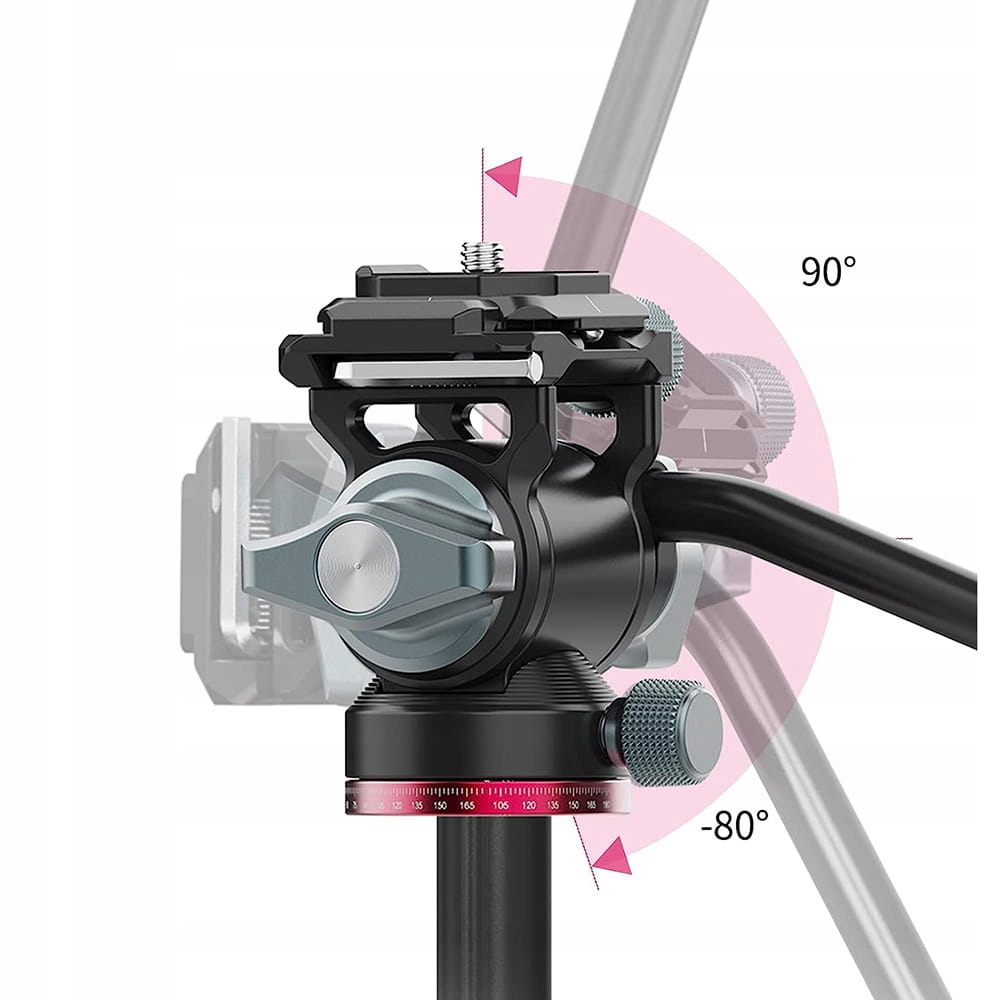 MINI GŁOWICA PANORAMICZNA 2D Z RĄCZKĄ ULANZI U-190 Z SZYBKOZŁACZKĄ Model U-190