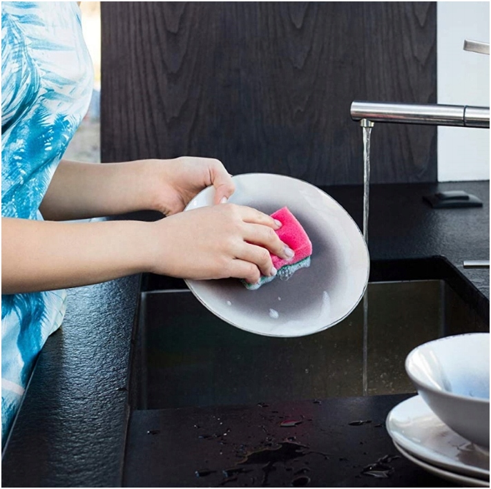 VILEDA ZMYWAKI GĄBKI DO MYCIA NACZYŃ RAINBOW 9 + 1 MIX KOLORÓW Typ profilowany