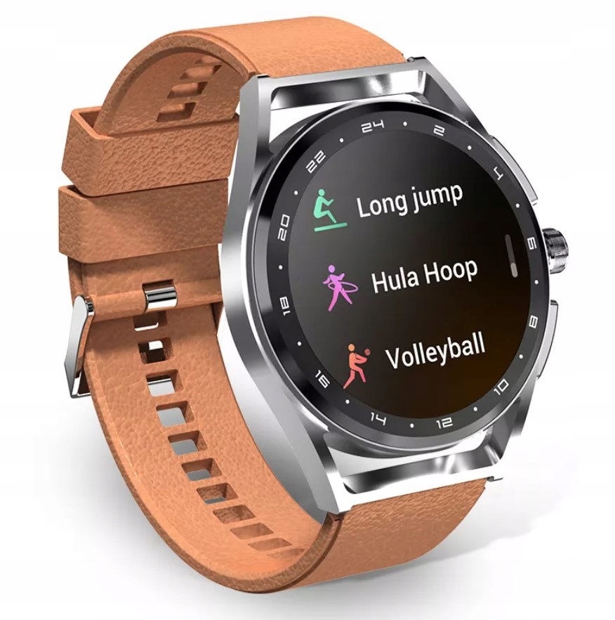 Smartwatch męski do biegania bateria 230mAH puls Kolor brązowy