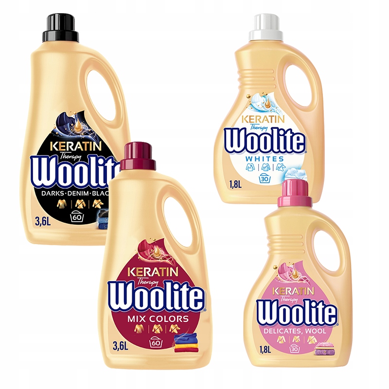 Levně Woolite Sada 2X3.6 L Černá Barvy 2X1.8 L Jemné Bílé