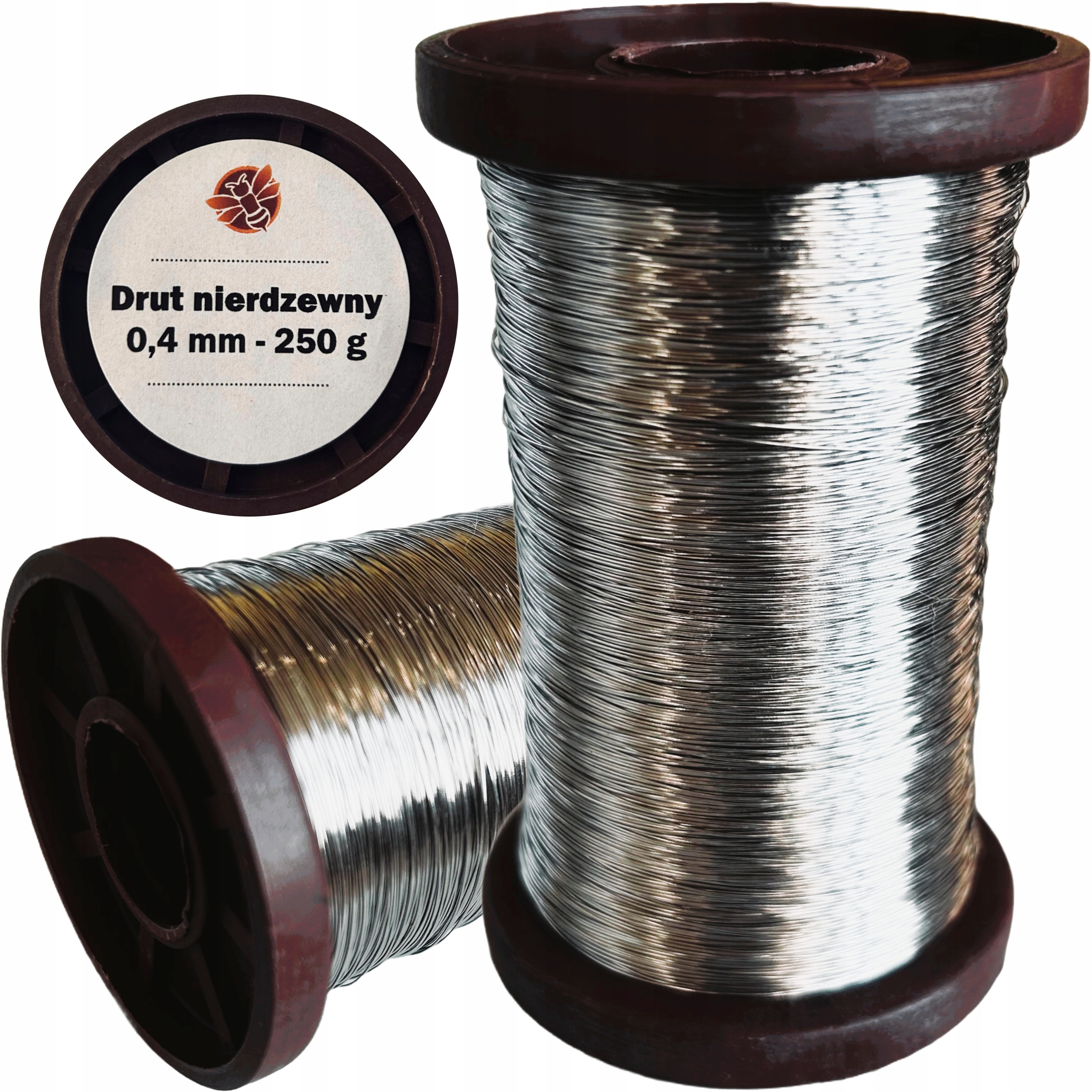 DRUT NIERDZEWNY do węzy i ramek 0,4 mm 250g