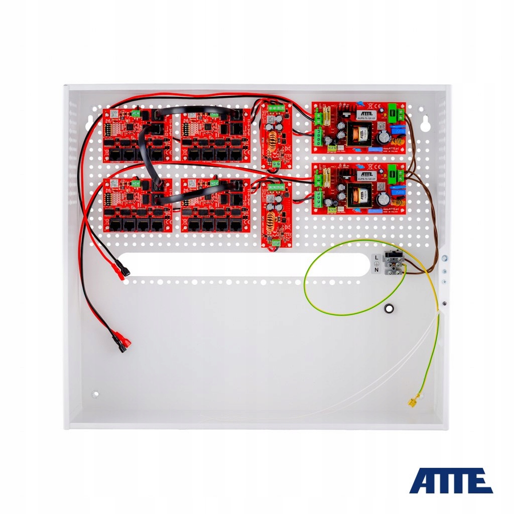 Sada vyrovnávací paměti pro 17 Ip kamer switch PoE 17P+1UP Atte IPUPS-17-11-H