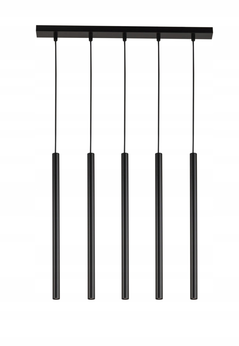 Závesná lampa Sigma Lighting Sopel 5 čierna kovová 5xG9 60 cm