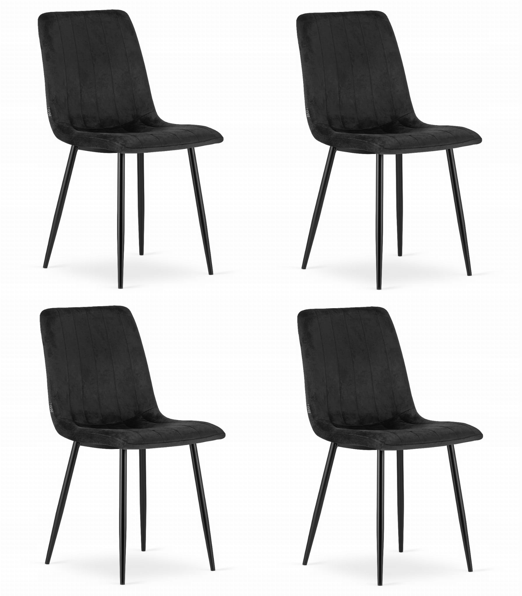 Křeslo Lava černý samet x 4