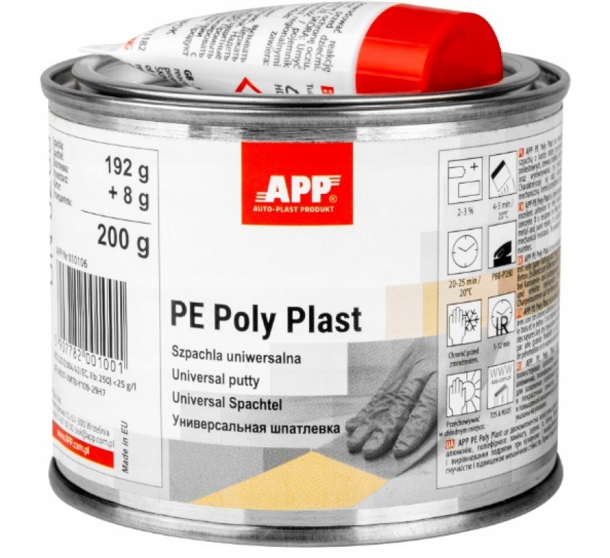 Szpachla uniwersalna też do drewna i plastiku App Pe Poly Plast 200g