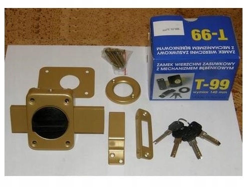 ZAMEK T99 WIERZCHNI Z WKŁADKĄ GERDA RIM H-PLUS ZASUWA DO DRZWI DRZWIOWA Liczba kluczy w zestawie 4