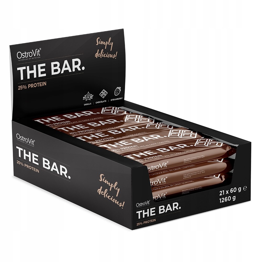 OstroVit The Bar. 21 x 60 g Baton Białkowy Proteinowy Przekąska Na Siłownię
