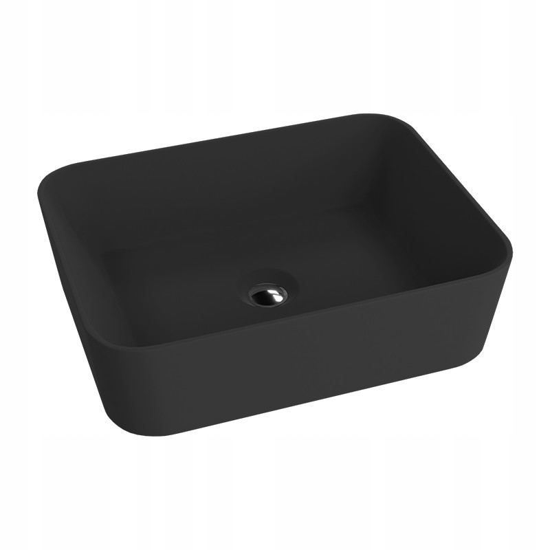 Matná umyvadlová deska Alegranza Black, moderní design