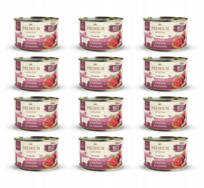 Levně Pokusa Krmivo pro psa Premium Hovězí maso 12x400g Set