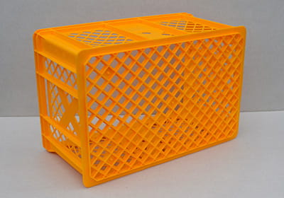 Skrzynka typ Euro 300-5 perforowana 60x40x30 żółta Materiał plastik