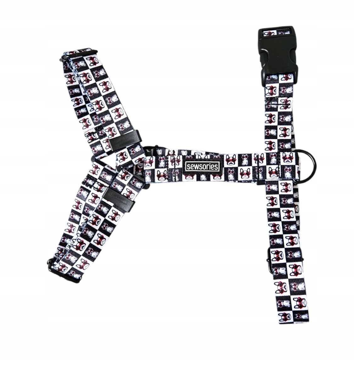 Levně Postroj pro psa typu guard Sewsories Incognito velikost S páska 2,5 cm