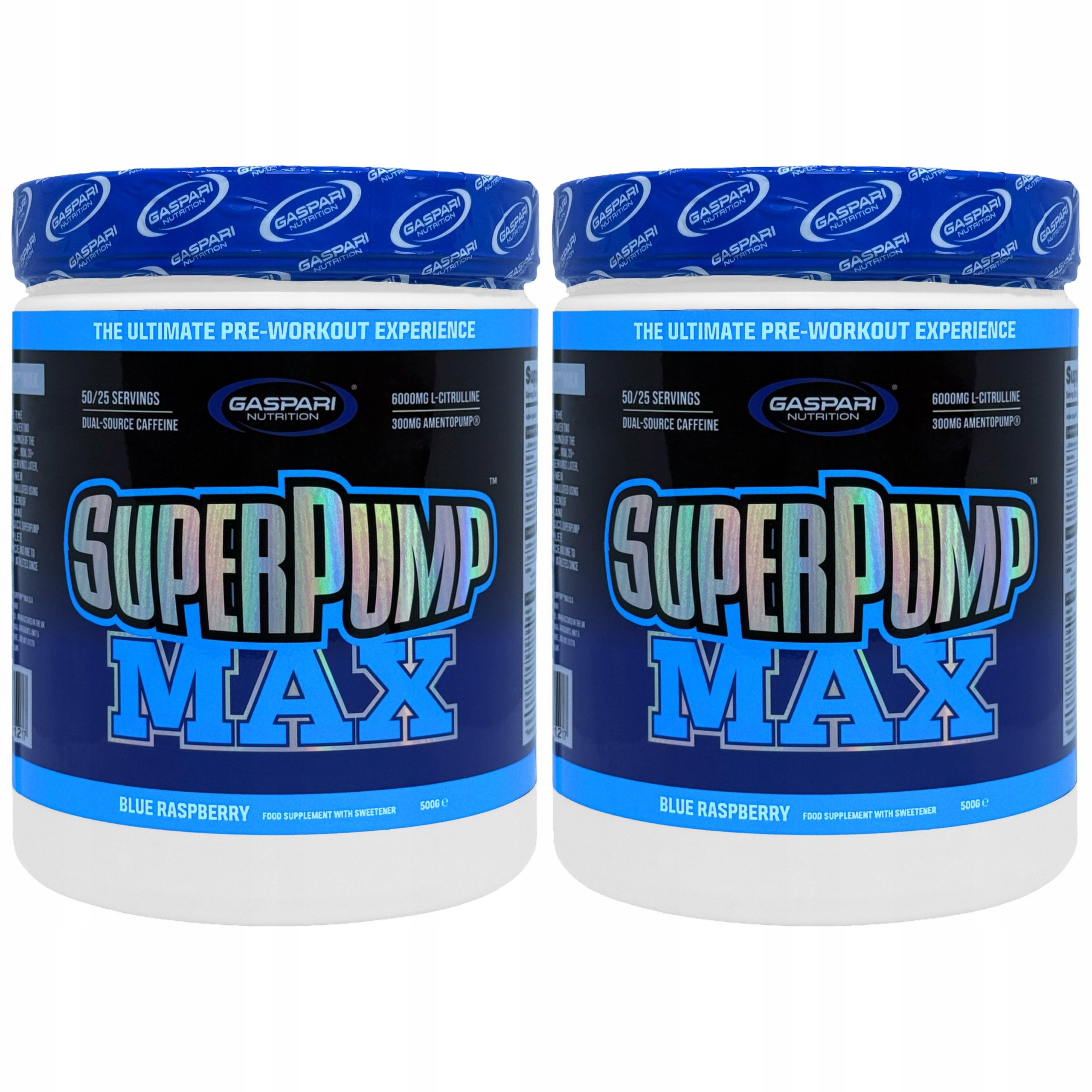 2x Předtréninková pumpa Pump Max 500 g Booster Gaspari Blue Raspberr
