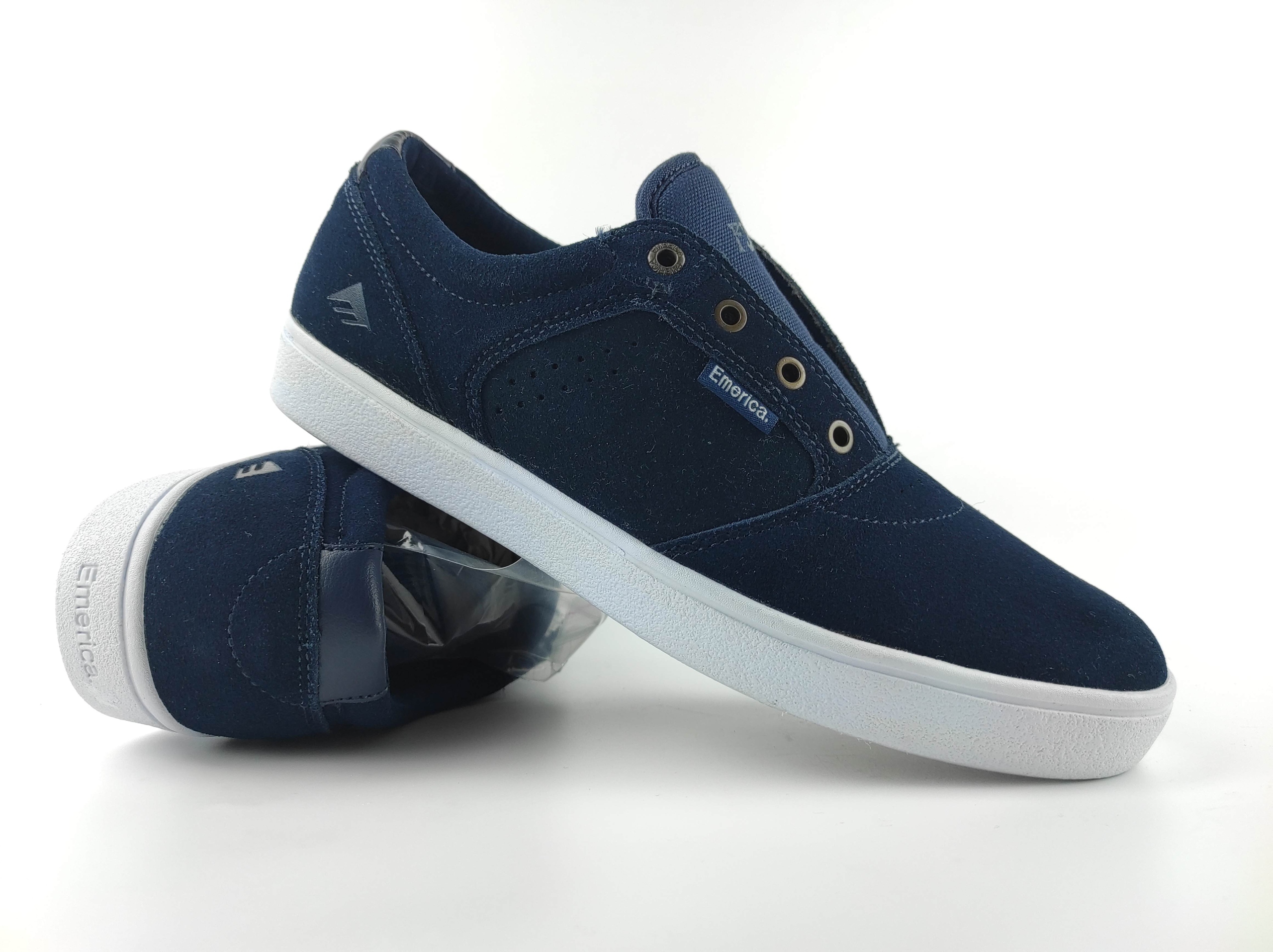 21 Pánské Boty Emerica Figgy Dose Navy/white 6102000123-472 Kůže vel 42