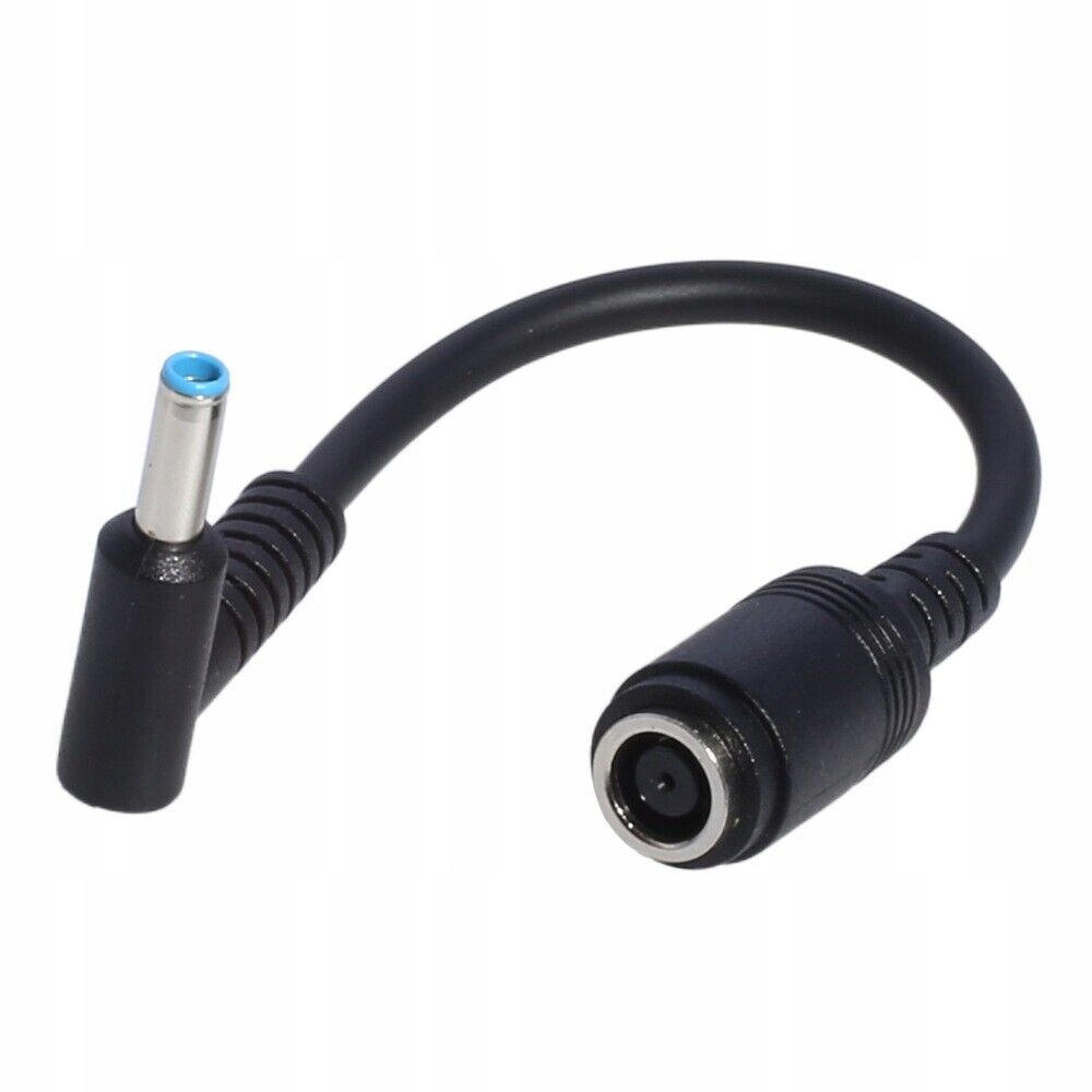 Kabel Adapter Przejściówka Zasilania Do Hp 7,4x5,0 mm 4,5x3,0 Czarna