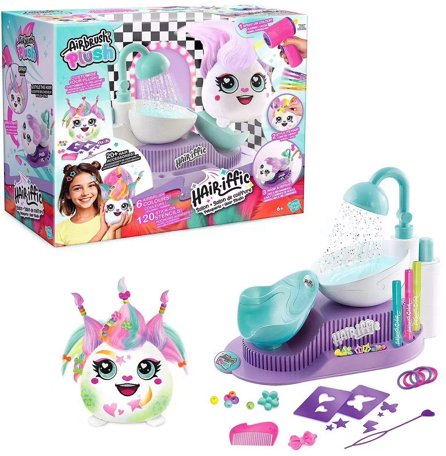 Airbrush Plush Pokoloruj Pluszaka Salon Piękności Fryzury