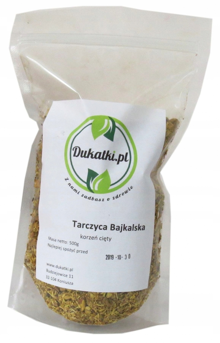 

Tarczyca bajkalska, korzeń cięty 1000g bajkalina
