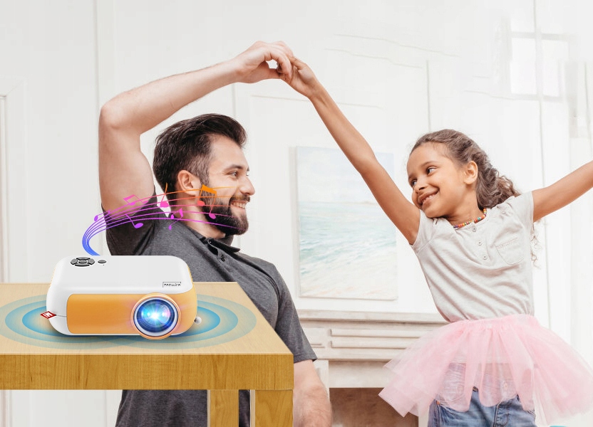 MINI PROJEKTOR do Telefonu Smartfona PRZENOŚNY RZUTNIK Full HD na Powerbank Rozdzielczość podstawowa (px) inna