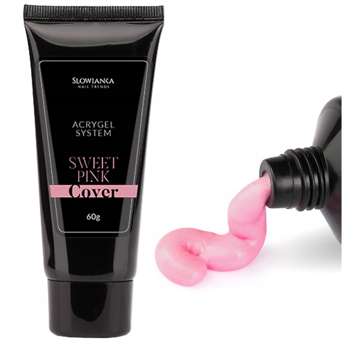 Slowianka Akrylový stavební gel na nehty AcryGel 60g Sweet Pink Cover Růže