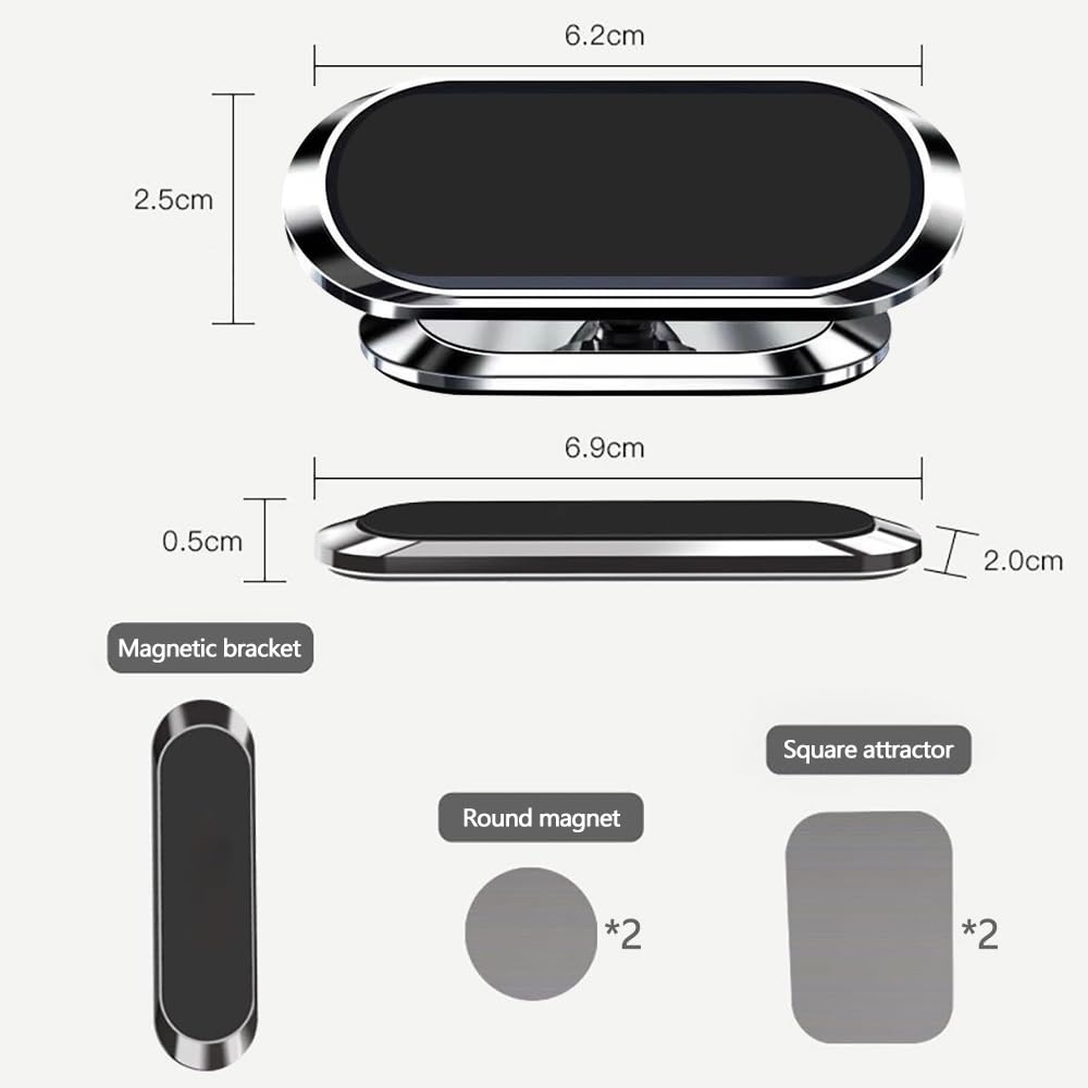 MAGNETIC 360 STOPNIOWY UCHWYT SAMOCHODOWY UNIWERSALNY NA TELEFON SMARTFON — miniatura 3