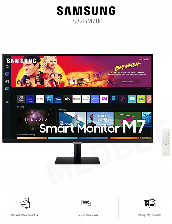 SAMSUNG LS32BM700 32" 4K HDR WiFi BT USB SMART Standard VESA 100 x 100