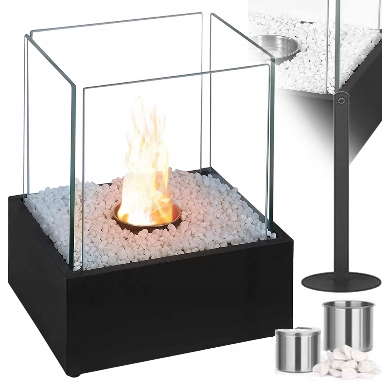 Biokrb Volně Stojící Krb Stolní Ohniště Na Bioethanol Bez Kouře Bio