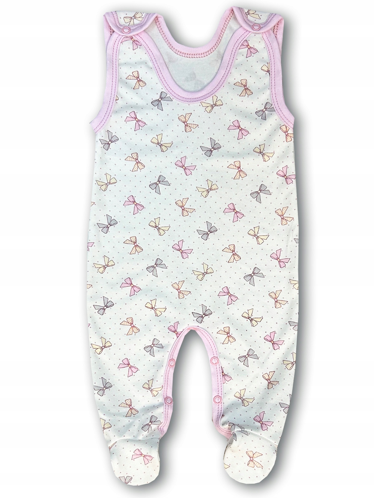 ŚPIOCHY śpioszki ROZPINANE 48 PIŻAMKA dla wcześniaka PAJAC w KOKARDKI