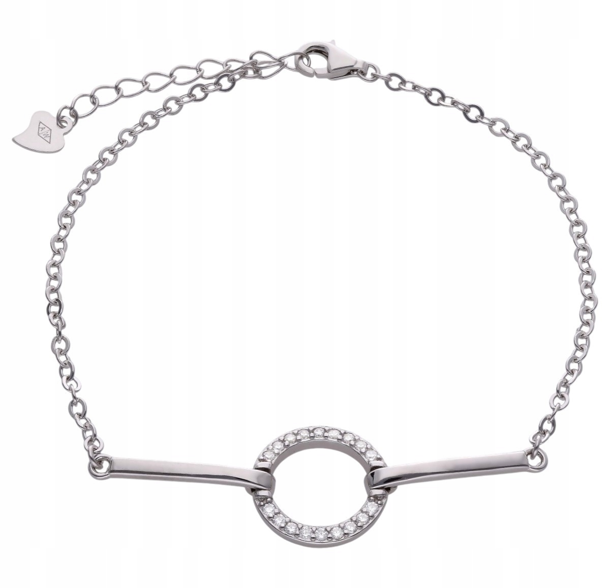 Stříbrný náramek Ag 925 s zirkony IM0281024BR