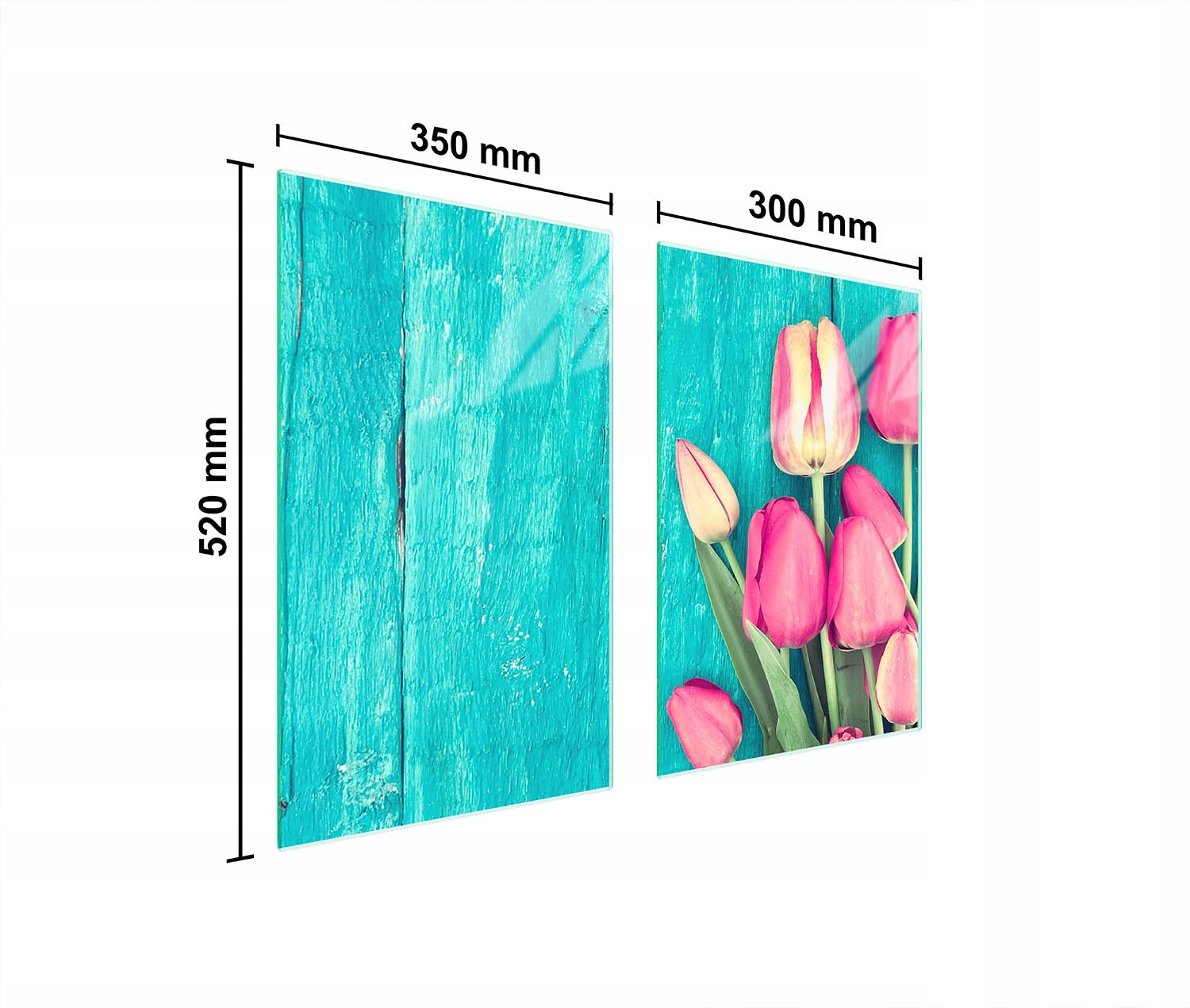 Skleněná Ochranná Deska Do Kuchyně 65x52 Tulipány