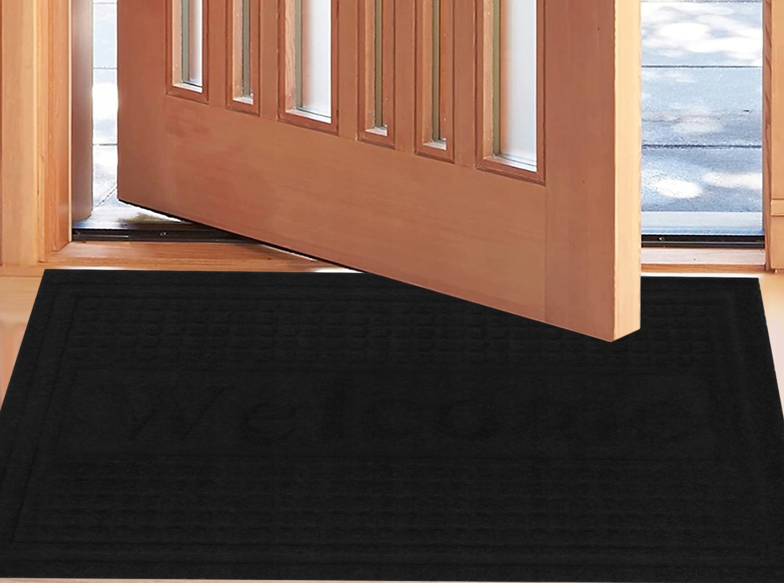 V4 WELCOME WYCIERACZKA WEJŚCIOWA POD DRZWI ZEWNĘTRZNA BUTÓW DYWANIK 57x37cm Długość 57 cm