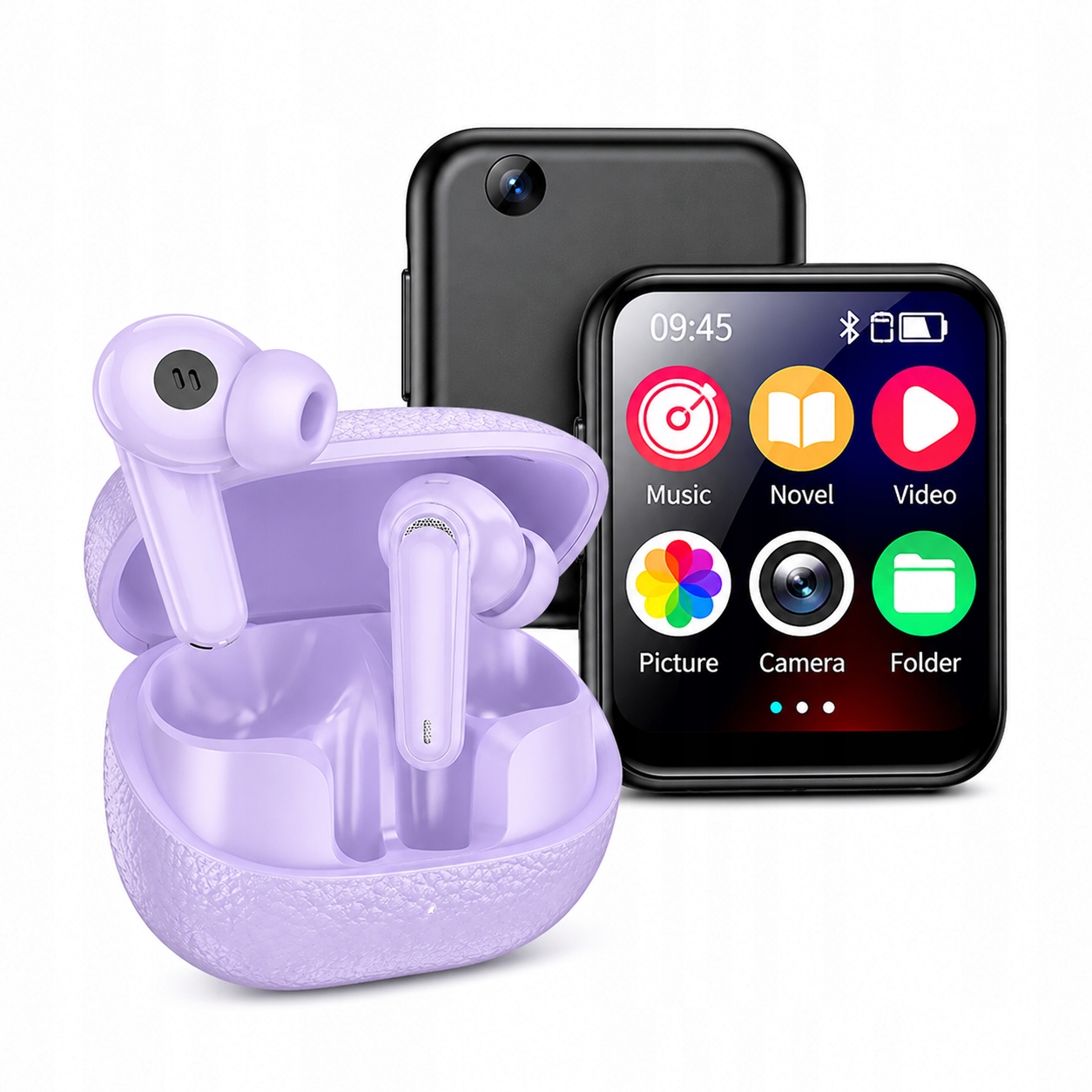Multimediální přehrávač MP3 8 Gb sluchátka Tws Bluetooth 5.4