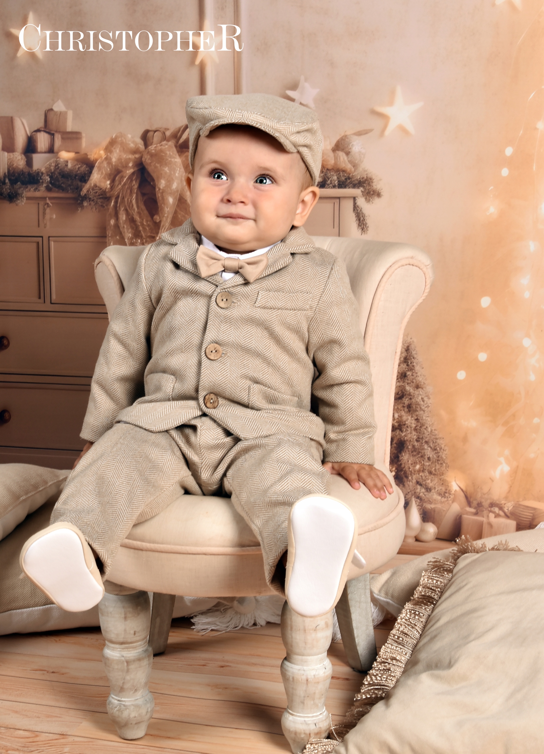 Garnitur Chłopięcy do Chrztu Christopher rozmiar 68