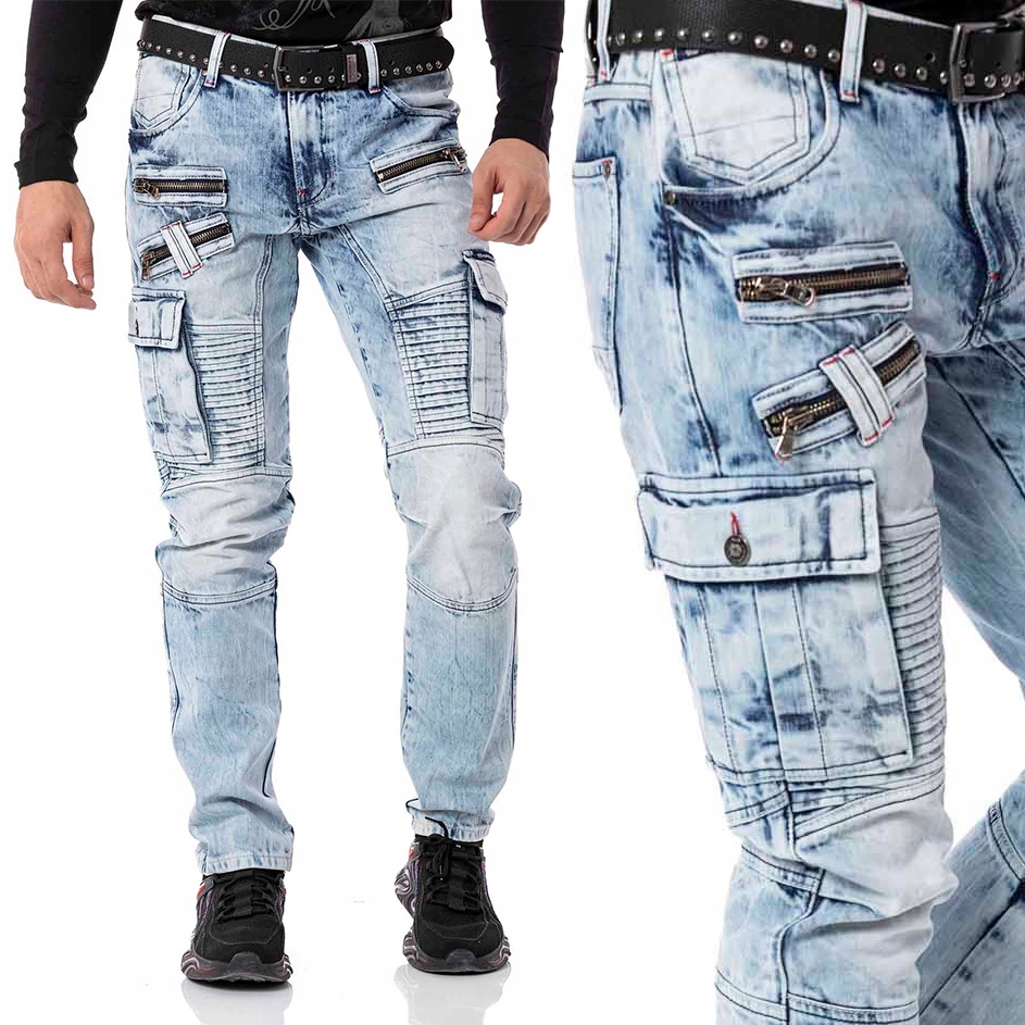 Kalhoty Cipo Baxx Kapsáče Džíny Zámky Přetíratelné