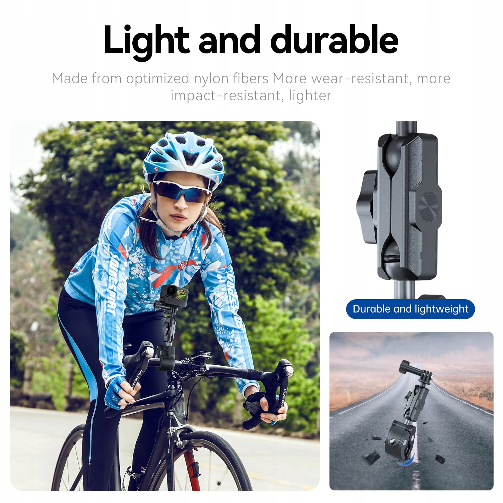 TELESIN Uchwyt Motocyklowy 360° Do Kamer GoPro Insta DJI Canon — miniatura 4