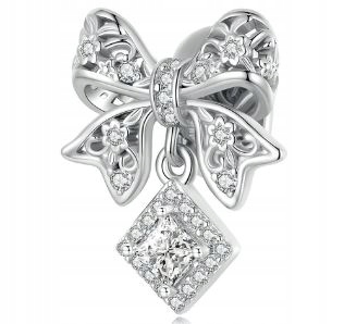 Charms lesklá ažurová mašle separátor s925 SimplyMe Dárek