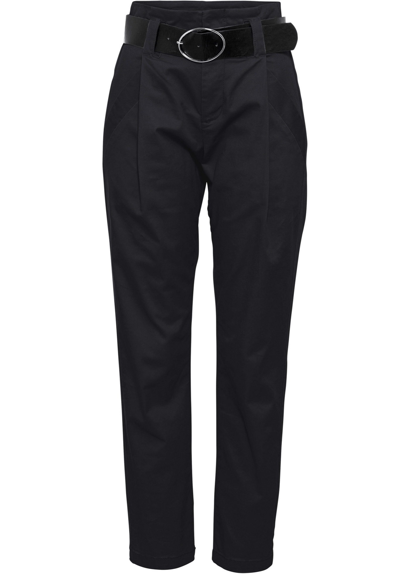 Moda Spodnie Spodnie z zakładkami cf selection Spodnie z zak\u0142adkami czarny W stylu casual 